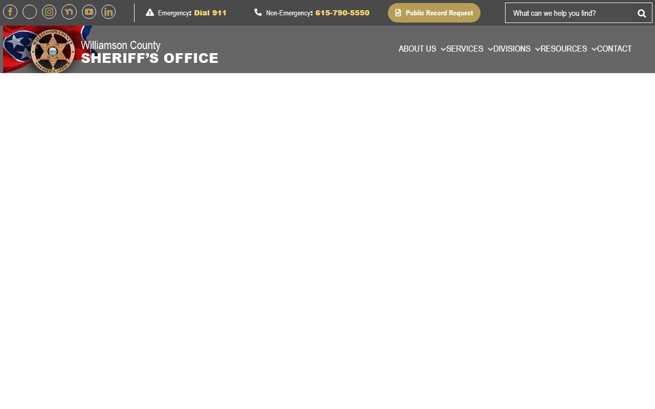 Brentwood Released Inmates Williamson County sheriff resource