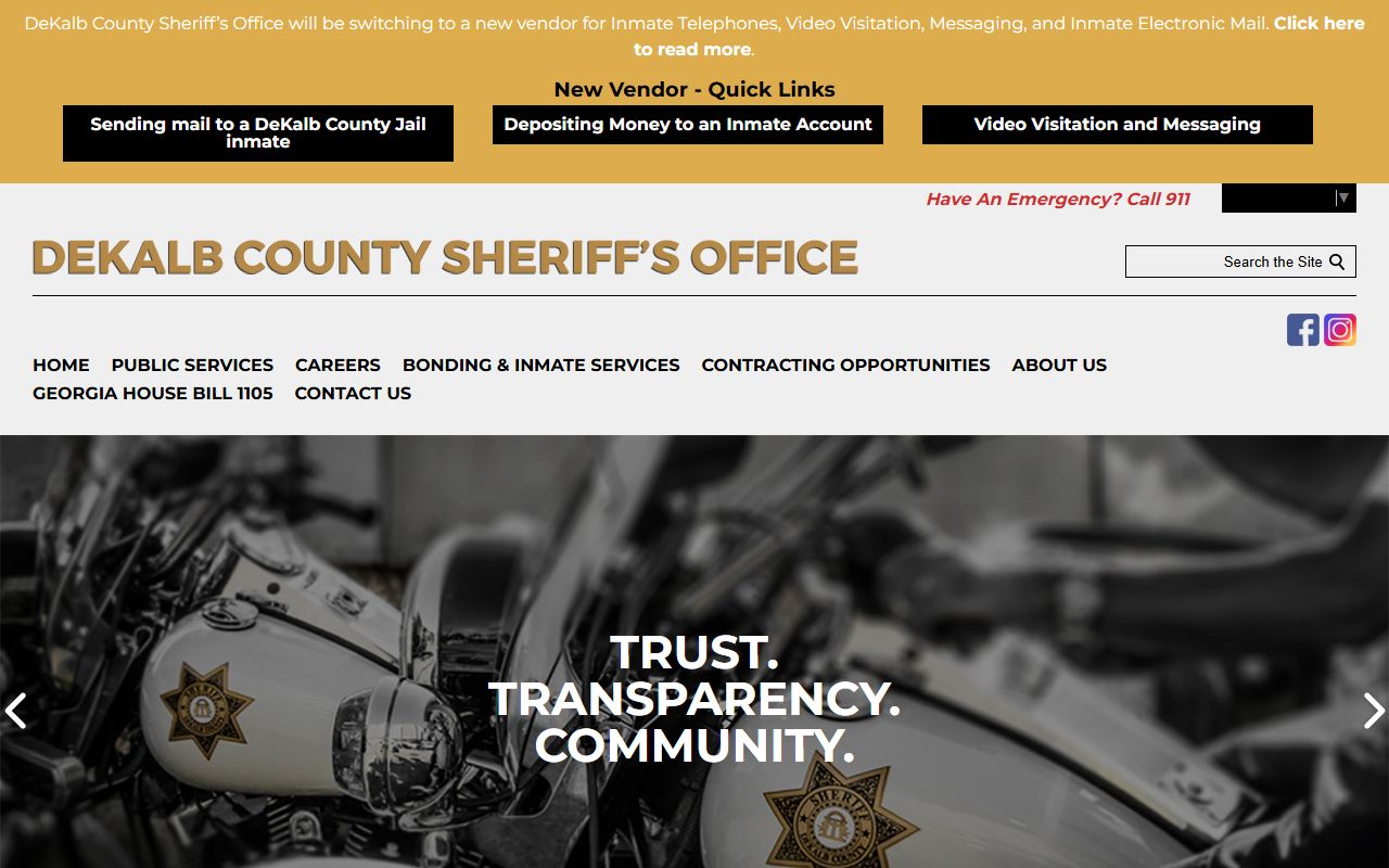 DeKalb County Released Inmates sheriff page