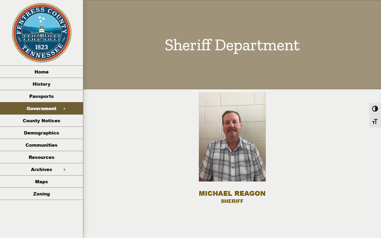 Fentress County Released Inmates sheriff office page