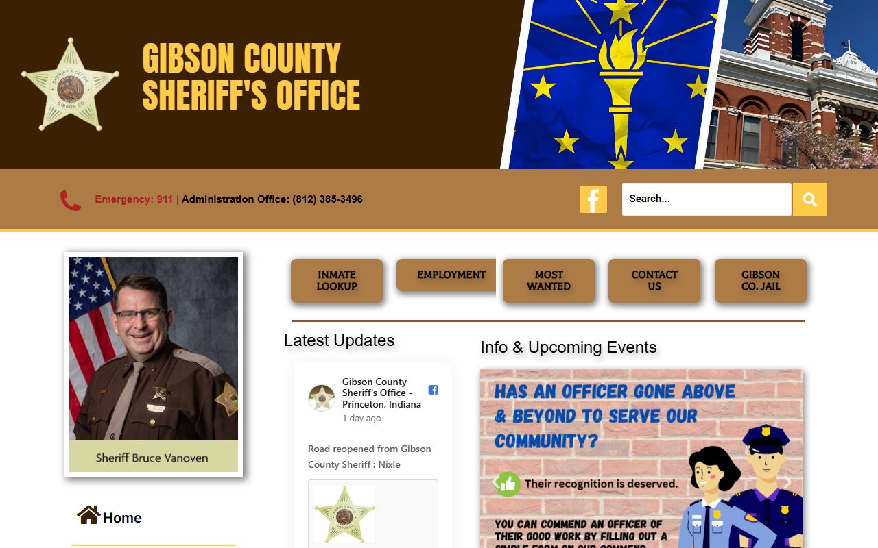Gibson County Released Inmates sheriff office page