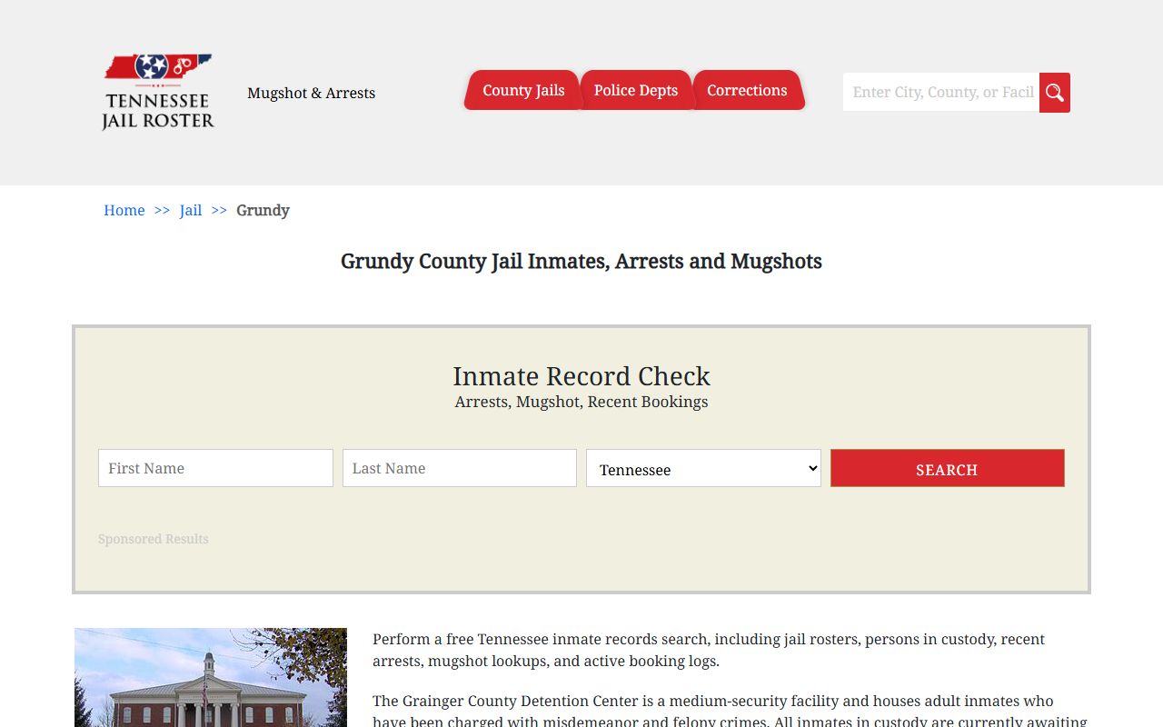 Grundy County Released Inmates jail records resource