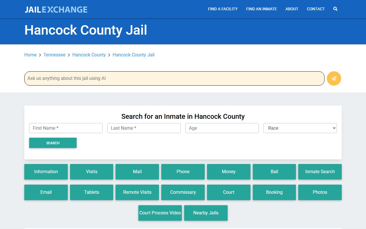 Hancock County Released Inmates jail records resource