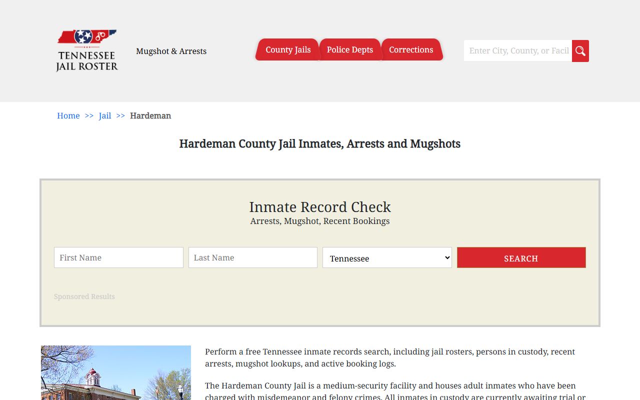 Hardeman County Released Inmates jail records resource