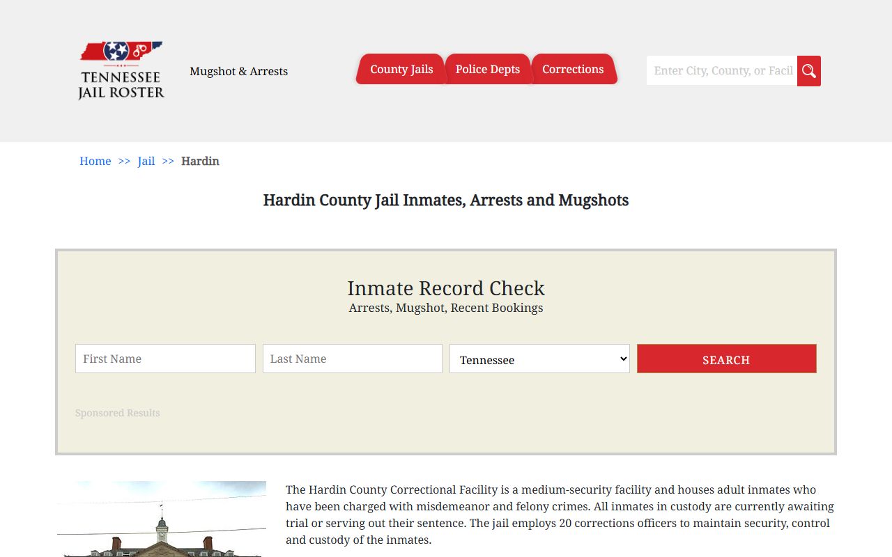 Hardin County Released Inmates jail records resource