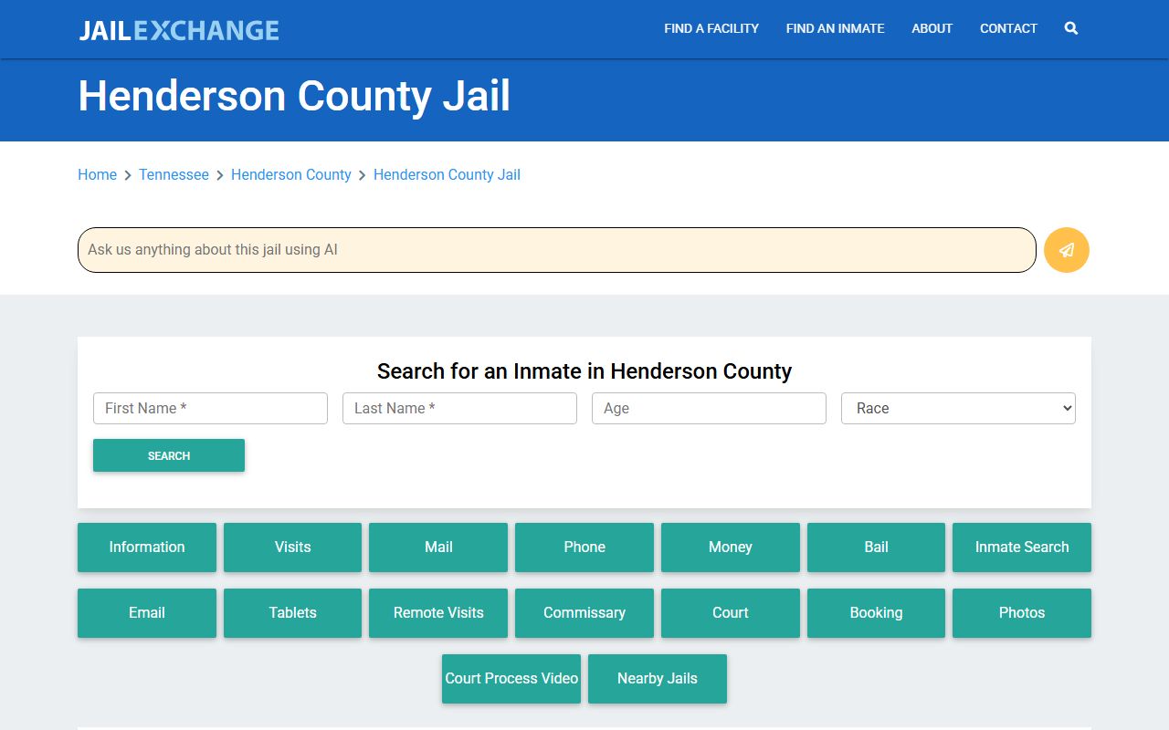 Henderson County Released Inmates jail records resource