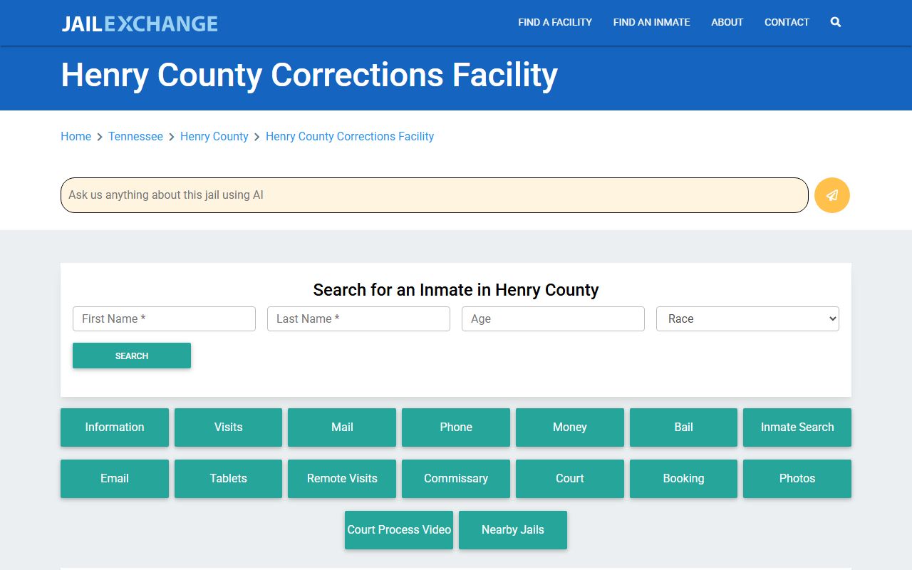 Henry County Released Inmates jail records resource