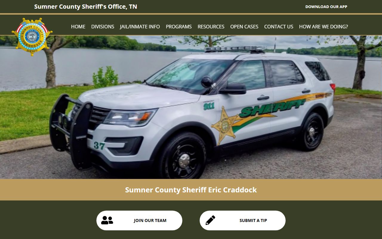 Sumner County Released Inmates sheriff office page