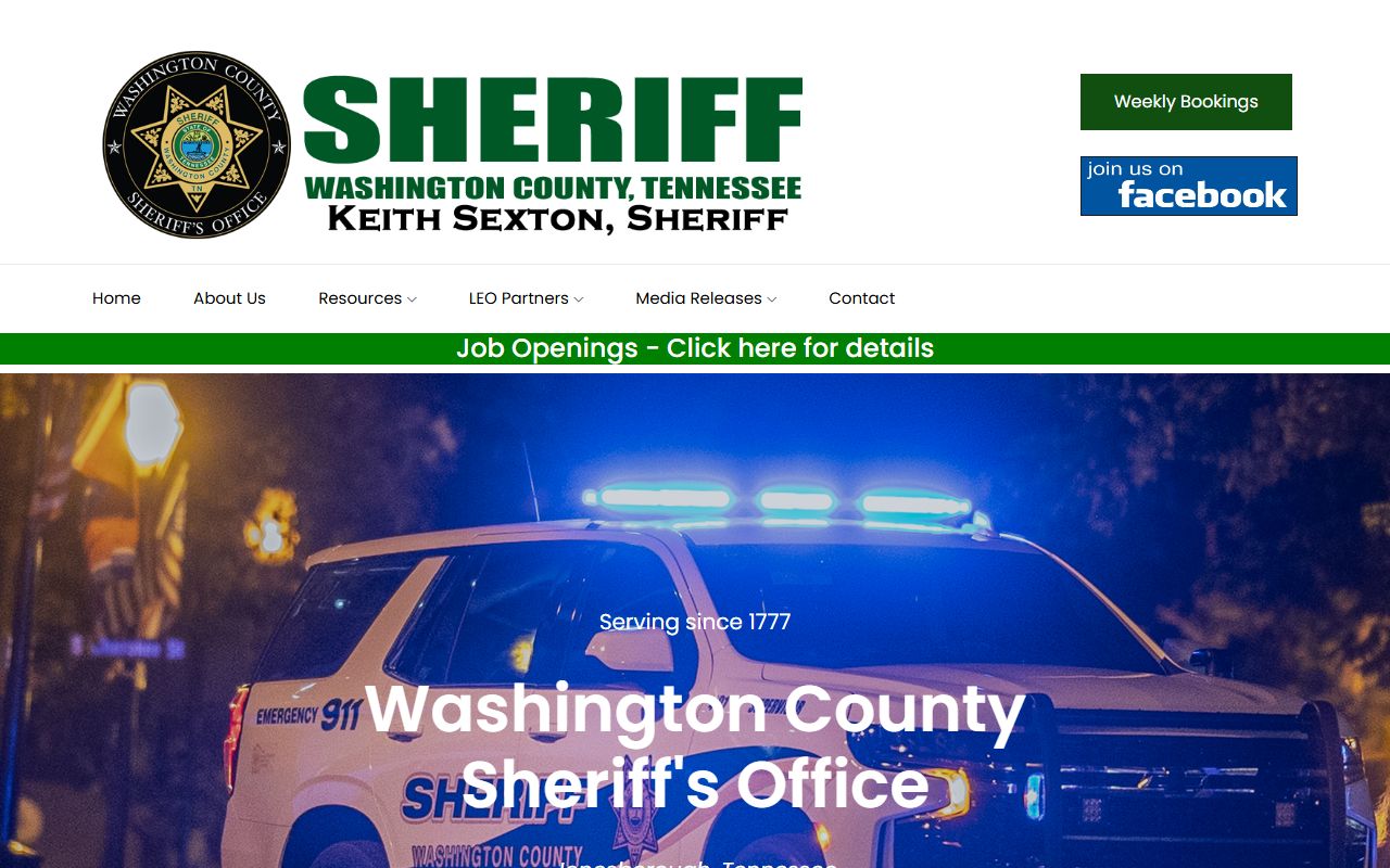 Washington County Released Inmates sheriff and public records page
