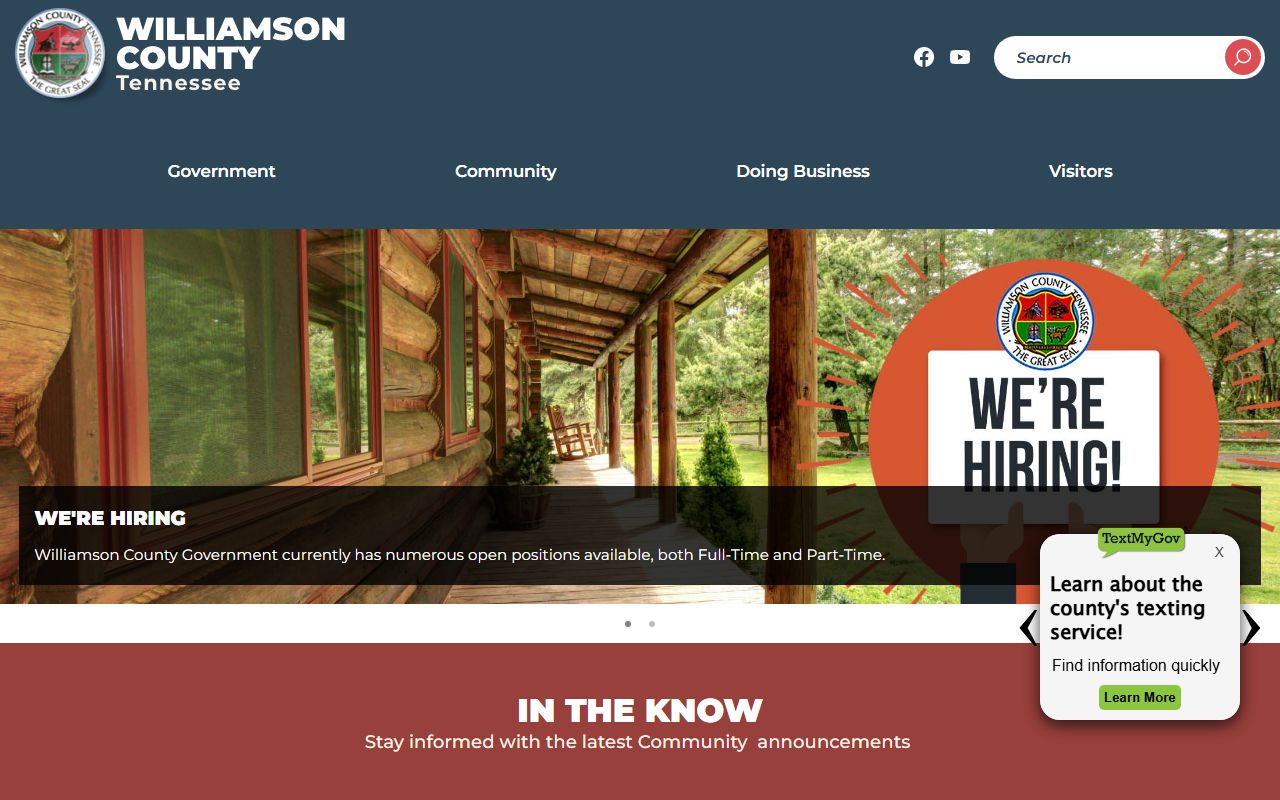 Williamson County Released Inmates county records page