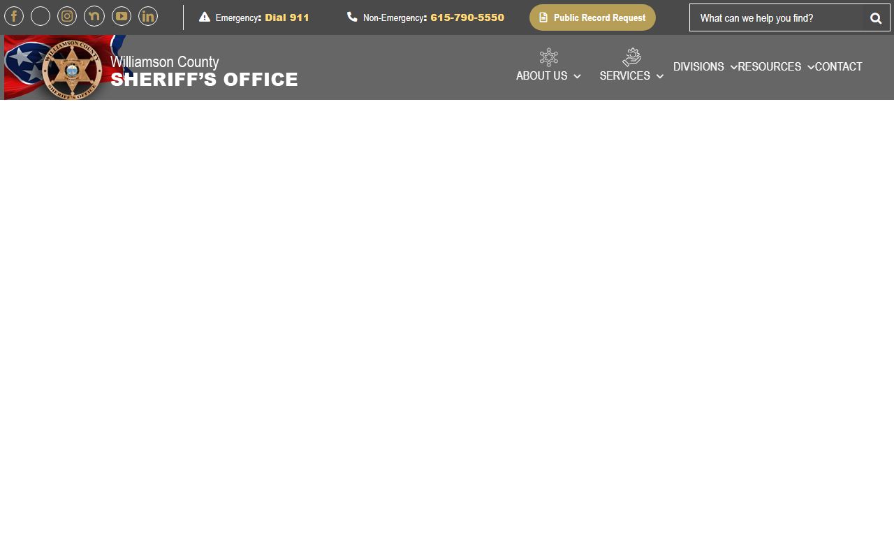 Williamson County Released Inmates sheriff office page