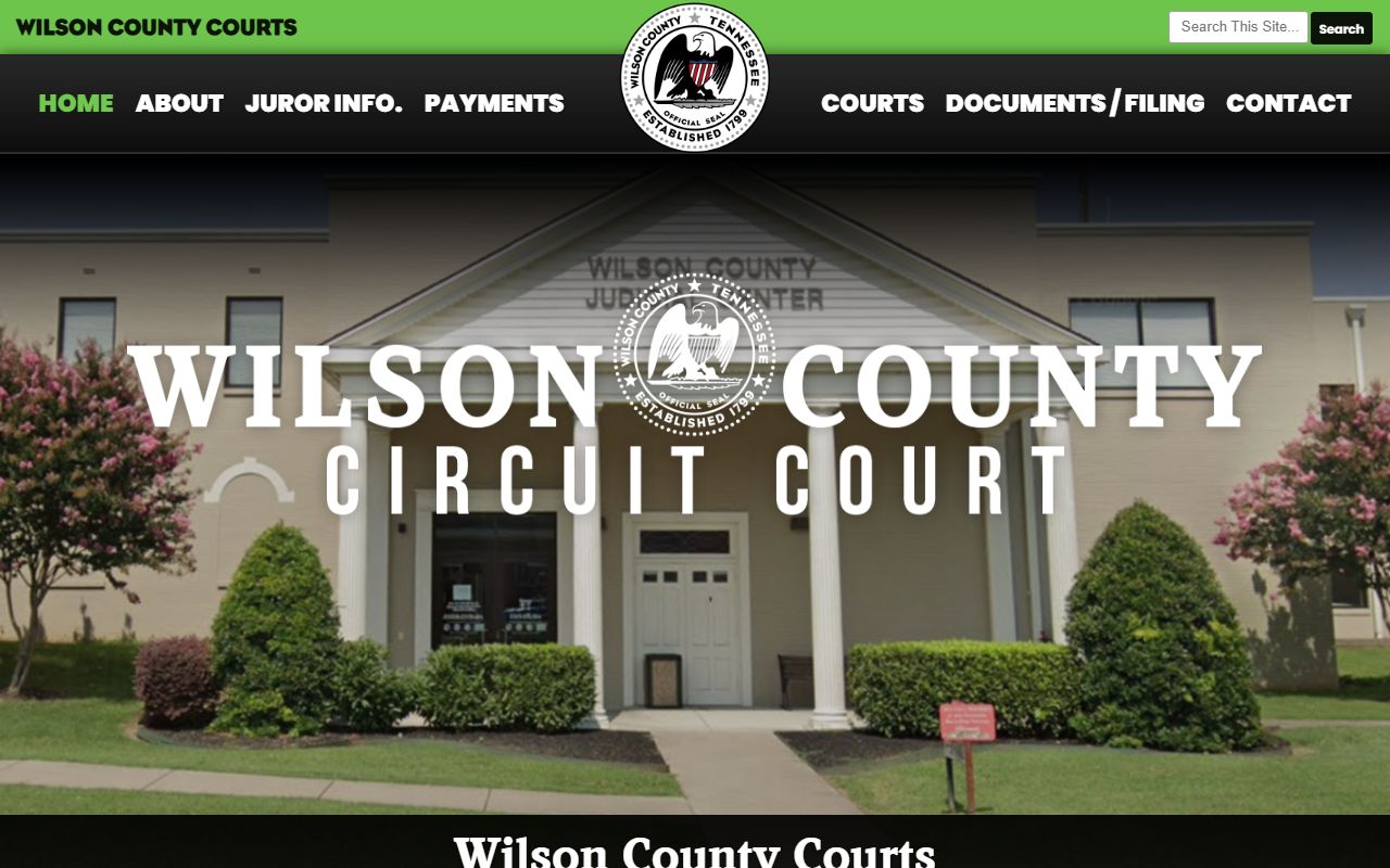 Wilson County Released Inmates county court records page
